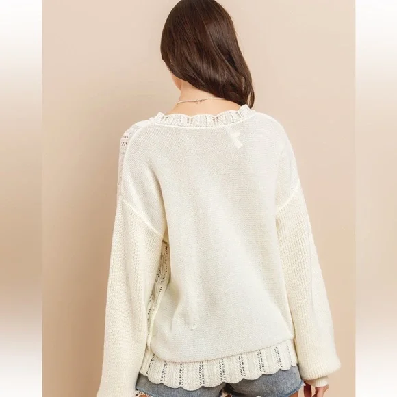 41 Boho Embroidery Sweater Top - Picture 4 of 6